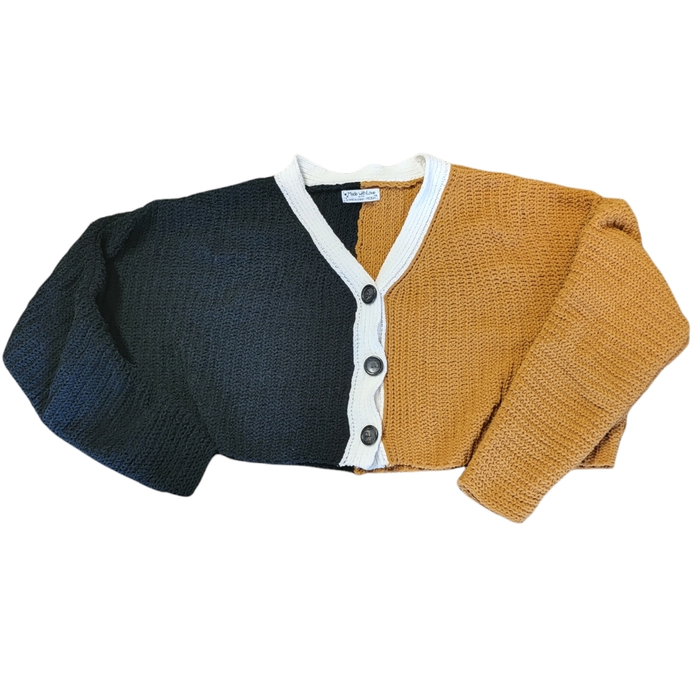 Made with Love knitted crop top.      b1
